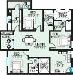 Modi Mayflower Heights (3BHK+3T (1,400 sq ft) 1400 sq ft) Modi Mayflower Heights (3BHK+3T (1,400 sq ft) 1400 sq ft)