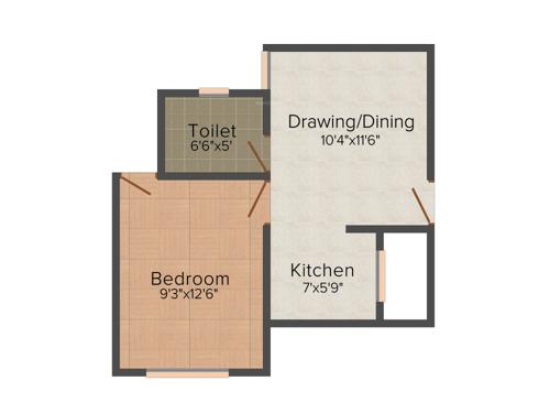 Natures Sai Residency 2 (1BHK+1T (550 sq ft) 550 sq ft)