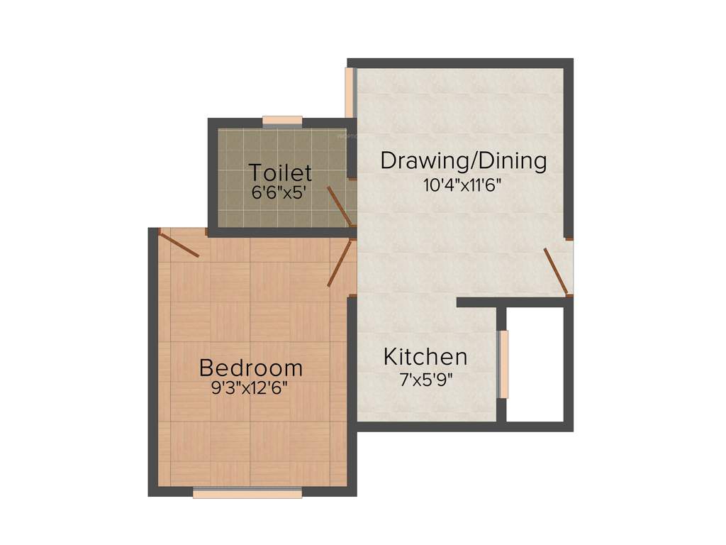 Natures Sai Residency 2 (1BHK+1T (550 sq ft) 550 sq ft)
