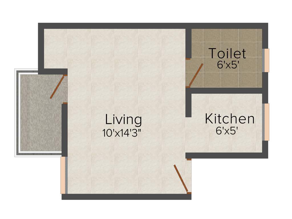 Natures Sai Residency 2 (1BHK+1T (350 sq ft) 350 sq ft)