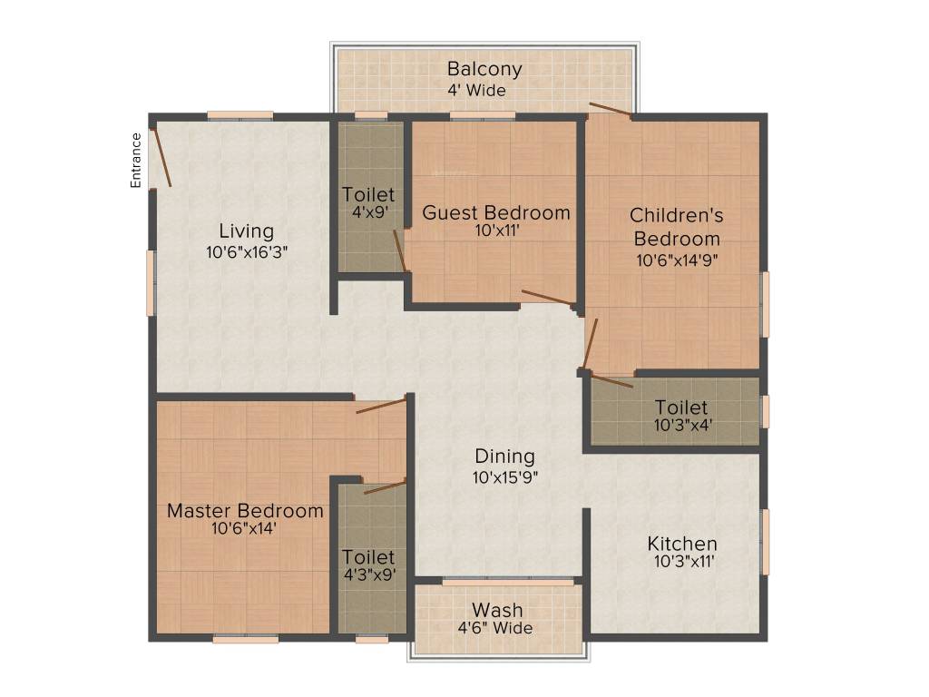 Concrete Palazzo (3BHK+3T (1,635 sq ft) 1635 sq ft) Concrete Palazzo (3BHK+3T (1,635 sq ft) 1635 sq ft)