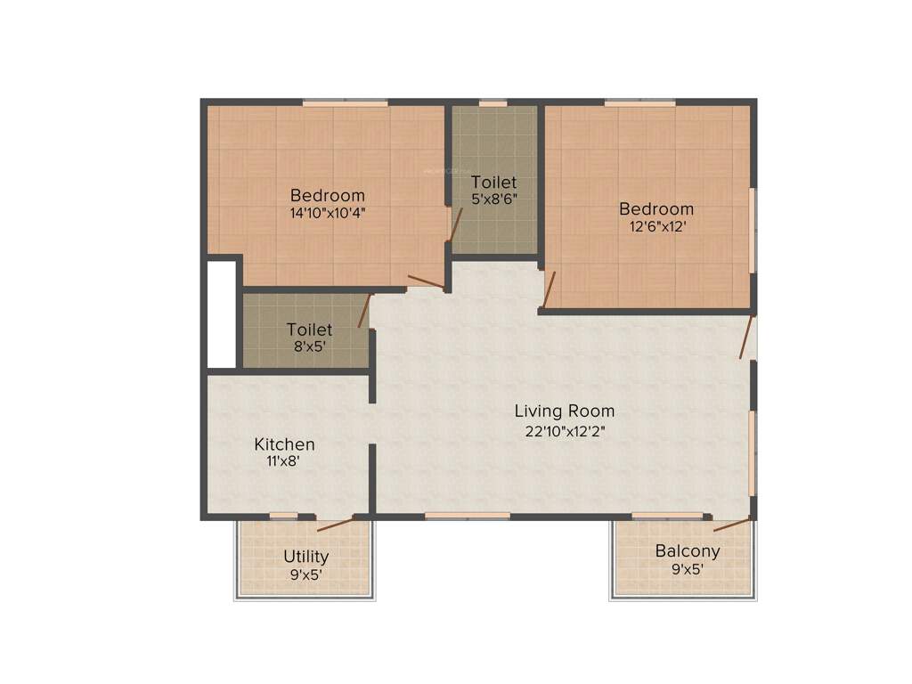 Modi Greenwood Residency (2BHK+2T (1,200 sq ft) 1200 sq ft)