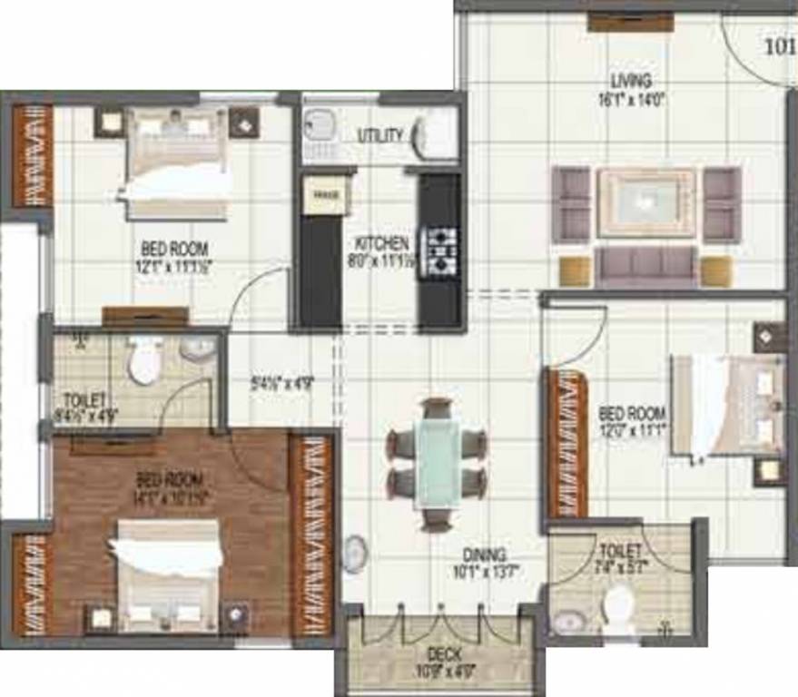 Brownstar Rathnammal Apartments (3BHK+2T (1,421 sq ft) 1421 sq ft) Brownstar Rathnammal Apartments (3BHK+2T (1,421 sq ft) 1421 sq ft)