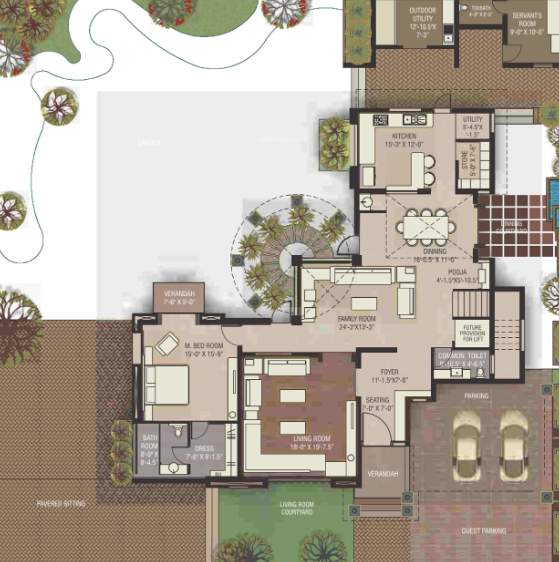  antica greenwoods Floor Plan Ground Floor Plan