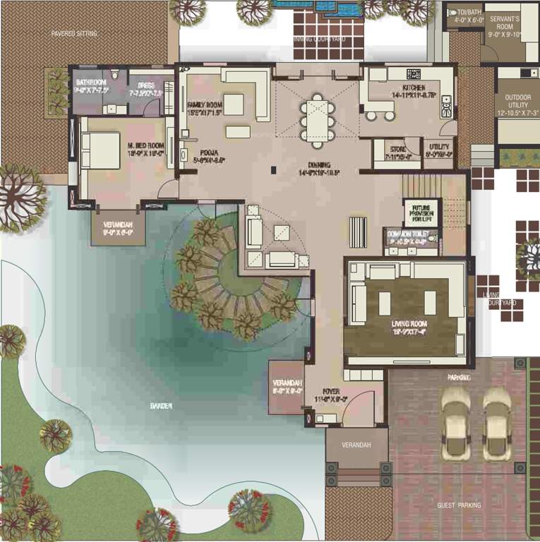 Neptune Antica Greenwoods (4BHK+4T (6,350 sq ft) + Servant Room 6350 sq ft)