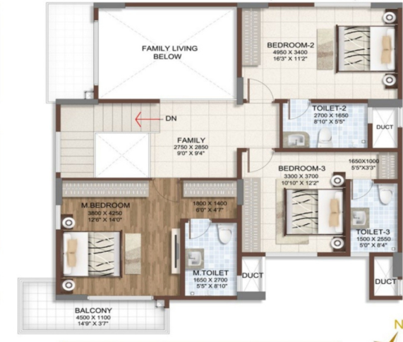 Upper Level Duplex Plan sitara Floor Plan Upper Level Duplex Plan