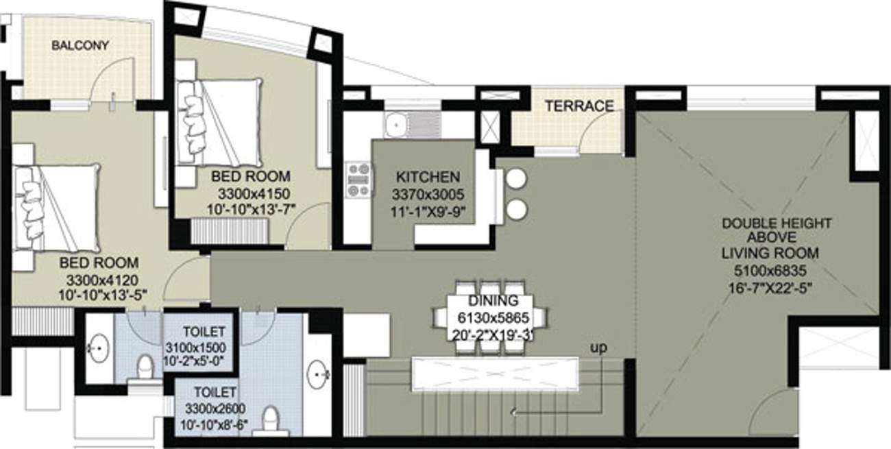 Raheja Vedas (3BHK+3T (4,547 sq ft) + Servant Room 4547 sq ft)