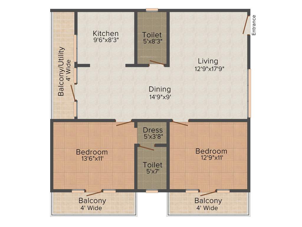 Vishnu Rajsri (2BHK+2T (1,369 sq ft) 1369 sq ft)