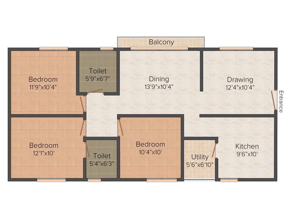 Alekhya Whistling Woods (3BHK+2T (1,315 sq ft) 1315 sq ft)