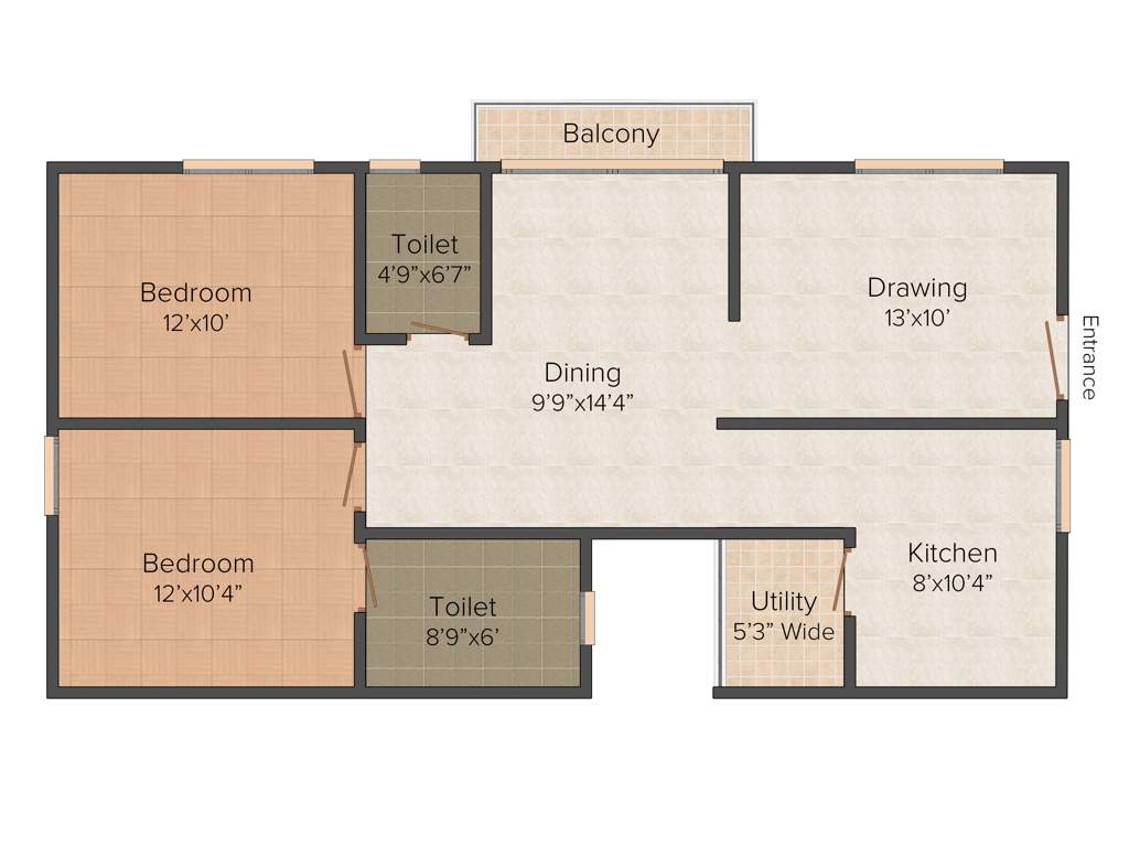Alekhya Whistling Woods (2BHK+2T (1,150 sq ft) 1150 sq ft)