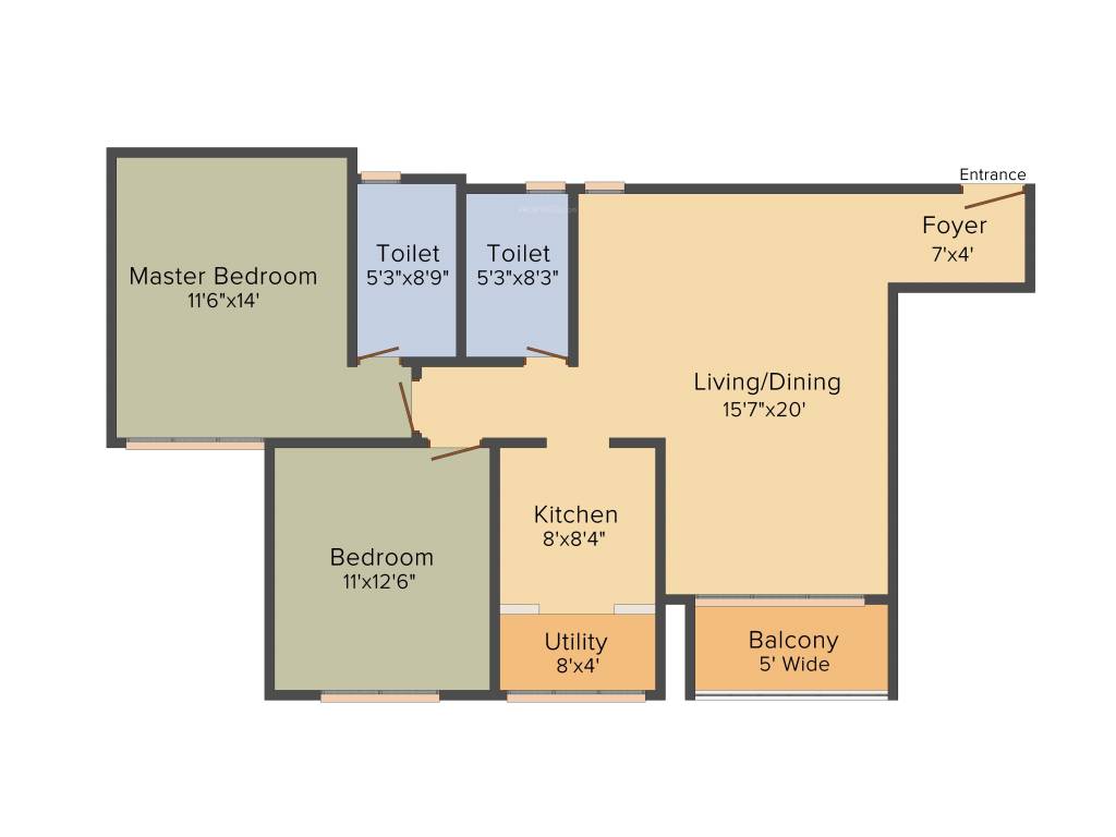 Prestige Kew Gardens (2BHK+2T (1,185 sq ft) 1185 sq ft) Prestige Kew Gardens (2BHK+2T (1,185 sq ft) 1185 sq ft)