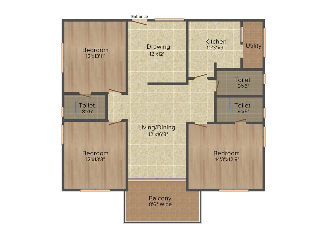 Aditya Capitol Heights (3BHK+3T (1,950 sq ft) 1950 sq ft)