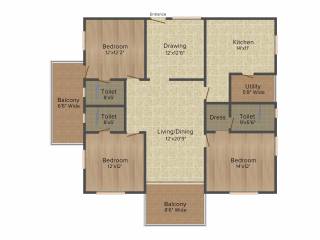 Aditya Capitol Heights (3BHK+3T (2,200 sq ft) 2200 sq ft)