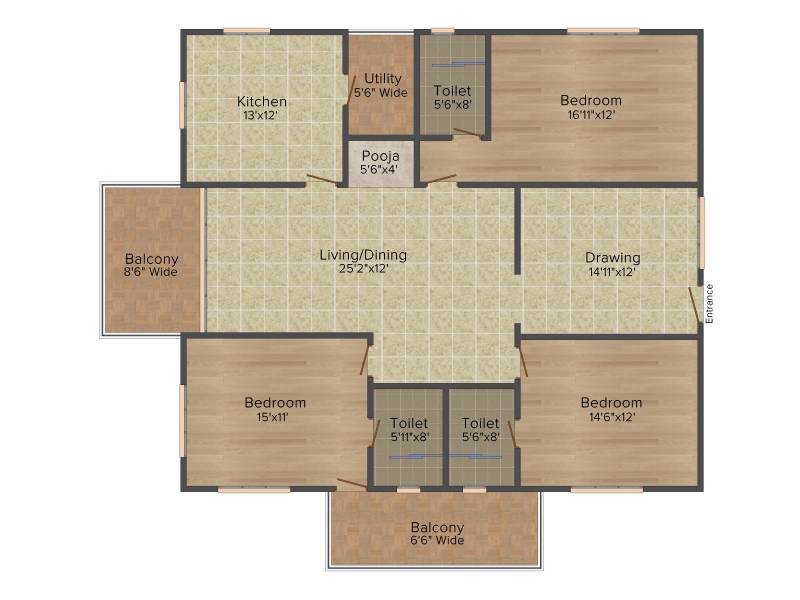Aditya Capitol Heights (3BHK+3T (2,360 sq ft)   Pooja Room 2360 sq ft)