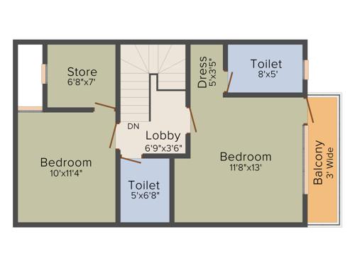 Shubh Villa (3BHK+3T (1,410 sq ft) 1410 sq ft)