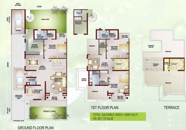 Ansal Daffodil Bloom (3BHK+4T (3,894 sq ft) + Study Room 3894 sq ft)