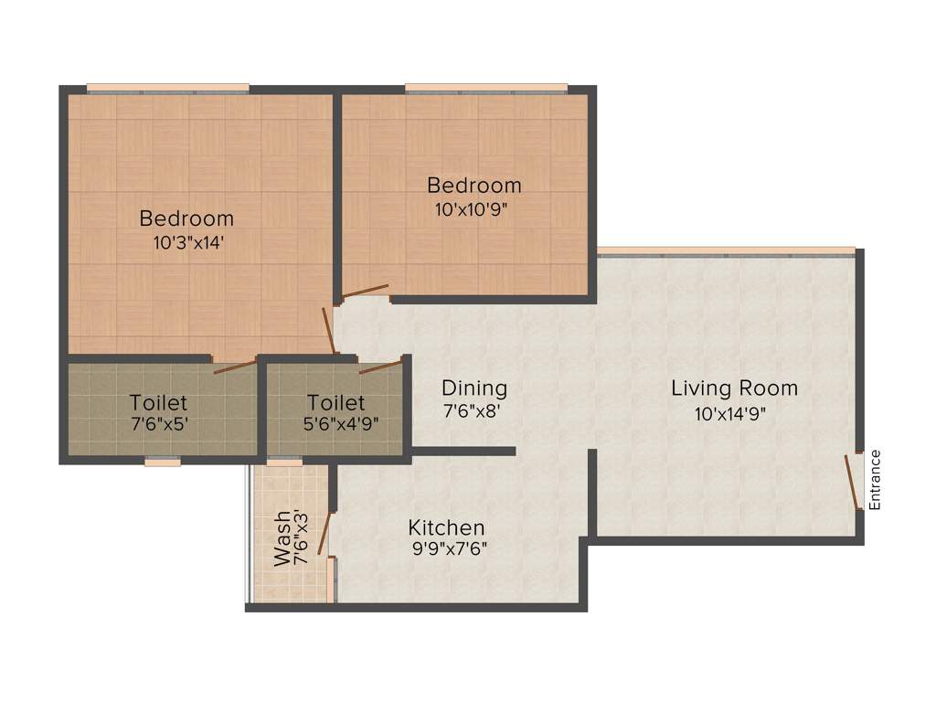 Vishwanath Maher Homes (2BHK+2T (1,295 sq ft) 1295 sq ft)