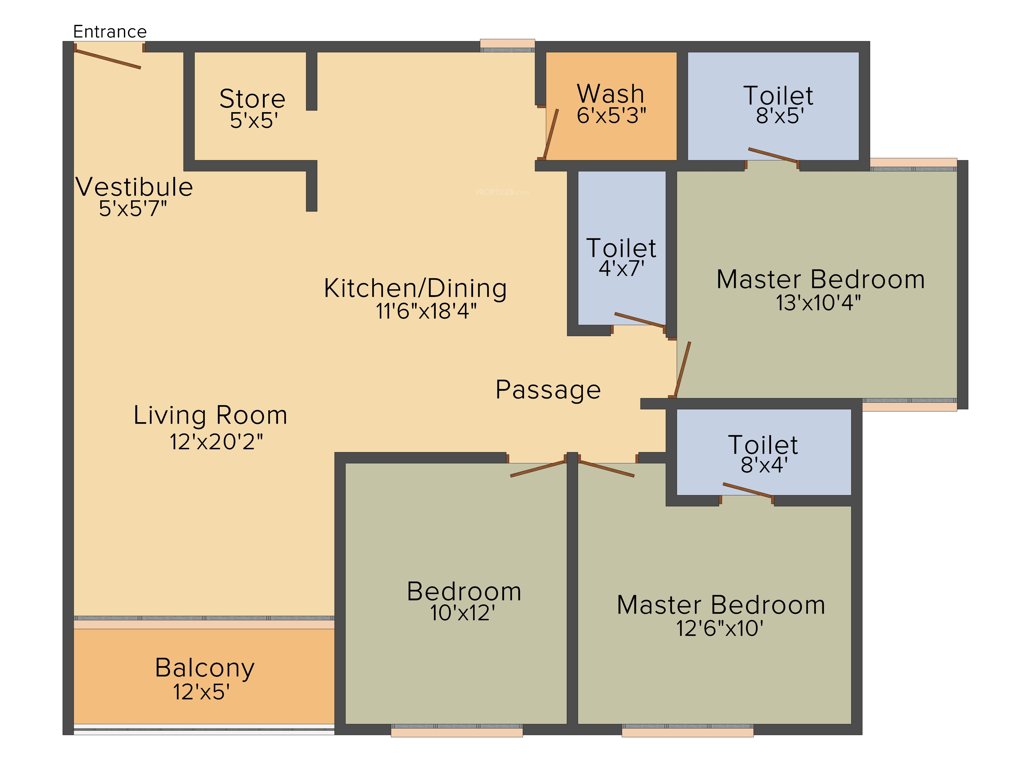 Akshar Pratham (3BHK+3T (1,980 sq ft) 1980 sq ft)