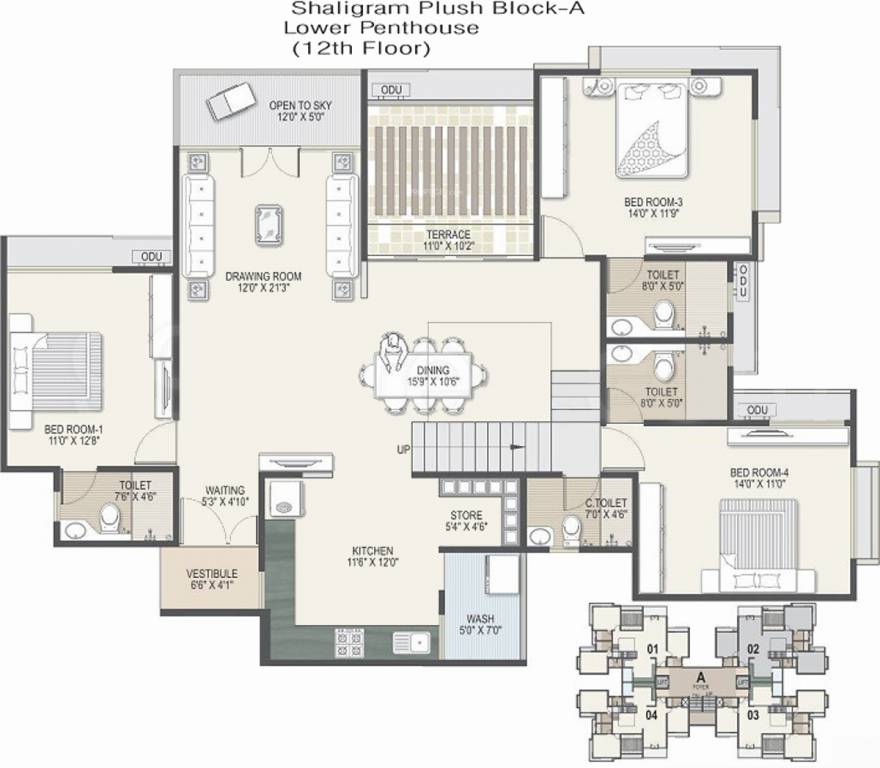  plush Floor Plan Lower Level Penthouse Plan