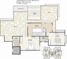  plush Floor Plan Upper Level Penthouse Plan