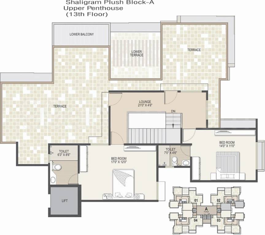  plush Floor Plan Upper Level Penthouse Plan