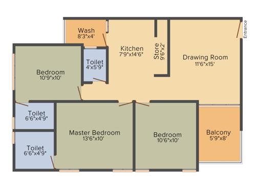 Ratna Ruchi Vatika (2BHK+2T (1,260 sq ft) 1260 sq ft)