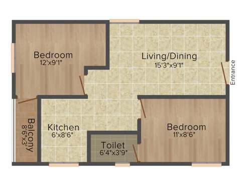 Aara Rain Tree (2BHK+1T (745 sq ft) 745 sq ft) Aara Rain Tree (2BHK+1T (745 sq ft) 745 sq ft)