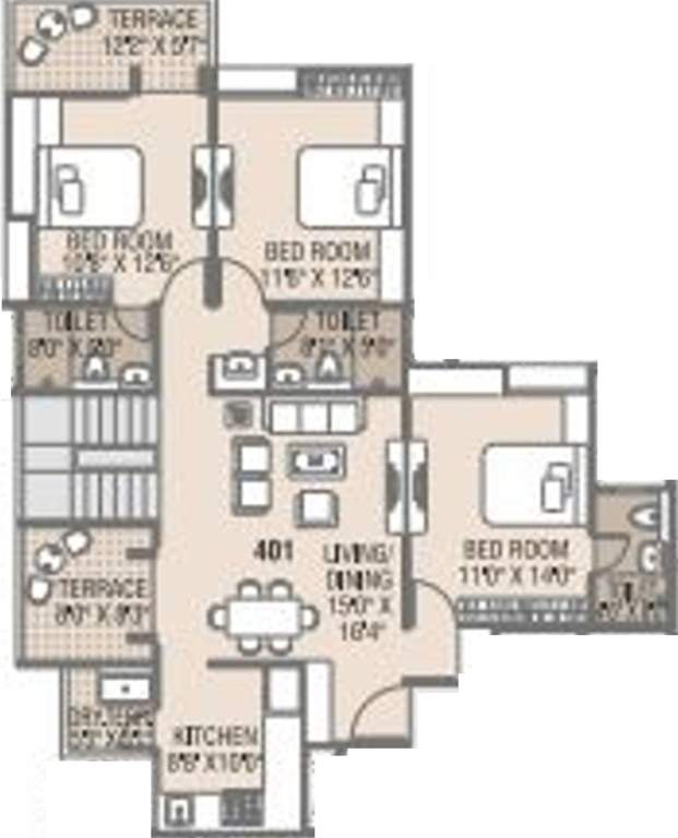 Urban Polaris (3BHK+3T (2,400 sq ft) 2400 sq ft)