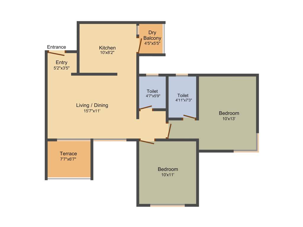 Shree Enterprises Rigel Enclave (2BHK+2T (920 sq ft) 920 sq ft)