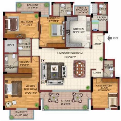 DLF Select Homes (4BHK+5T (3,380 sq ft) Servant Room 3380 sq ft) DLF Select Homes (4BHK+5T (3,380 sq ft) Servant Room 3380 sq ft)