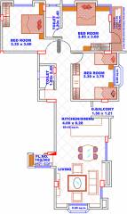 NG Jai Ravi Apartment (3BHK+2T (1,321 sq ft) 1321 sq ft)