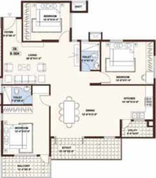 Uma Sree Dream World (3BHK+2T (1,789 sq ft) 1789 sq ft)