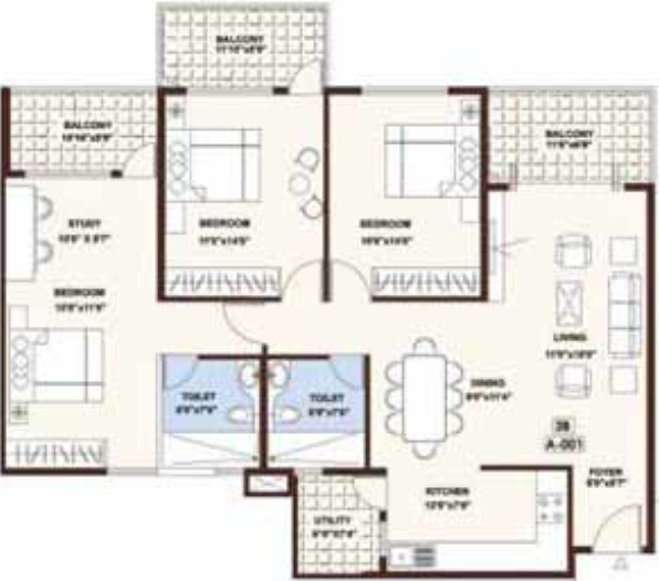 Uma Sree Dream World (3BHK+2T (1,733 sq ft) 1733 sq ft) Uma Sree Dream World (3BHK+2T (1,733 sq ft) 1733 sq ft)