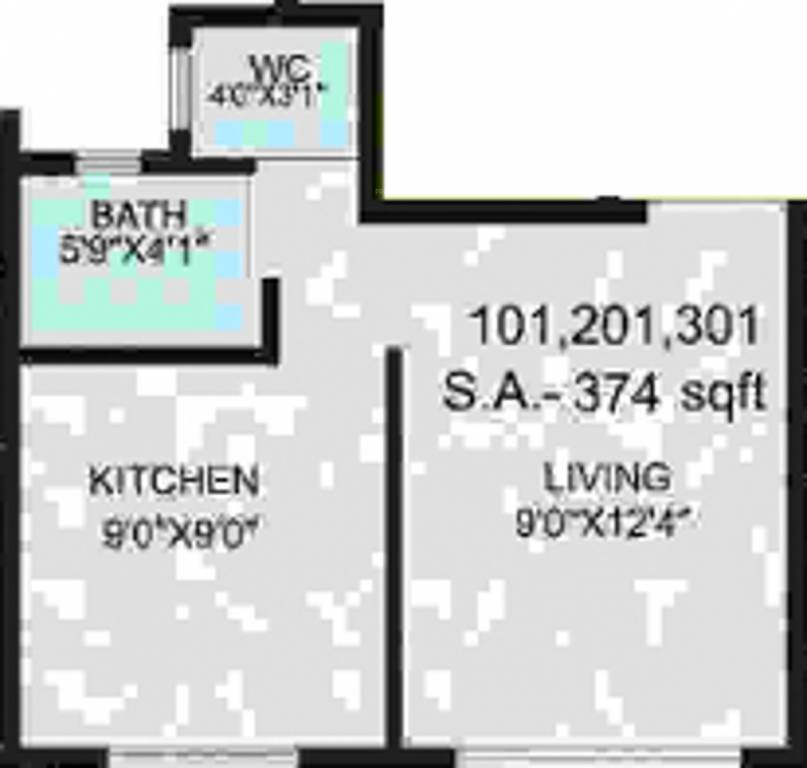 Prayag Galaxy (1BHK+1T (374 sq ft) 374 sq ft) Prayag Galaxy (1BHK+1T (374 sq ft) 374 sq ft)