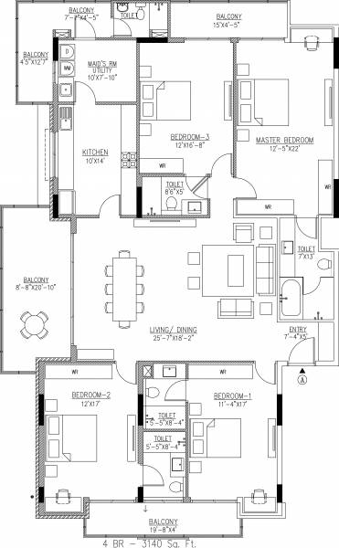 UKN Miraya Grant (4BHK+4T (3,140 sq ft) Servant Room 3140 sq ft) UKN Miraya Grant (4BHK+4T (3,140 sq ft) Servant Room 3140 sq ft)