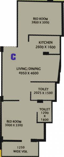 Rechi Jaya Apartment (2BHK+2T (876 sq ft) 876 sq ft) Rechi Jaya Apartment (2BHK+2T (876 sq ft) 876 sq ft)