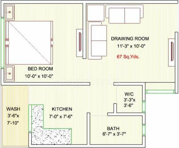 Charoliya Roop Apartments (1BHK+1T (630 sq ft) 630 sq ft)