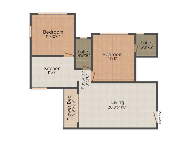 Relcon Om Malayagiri (2BHK+2T (645 sq ft) 645 sq ft)