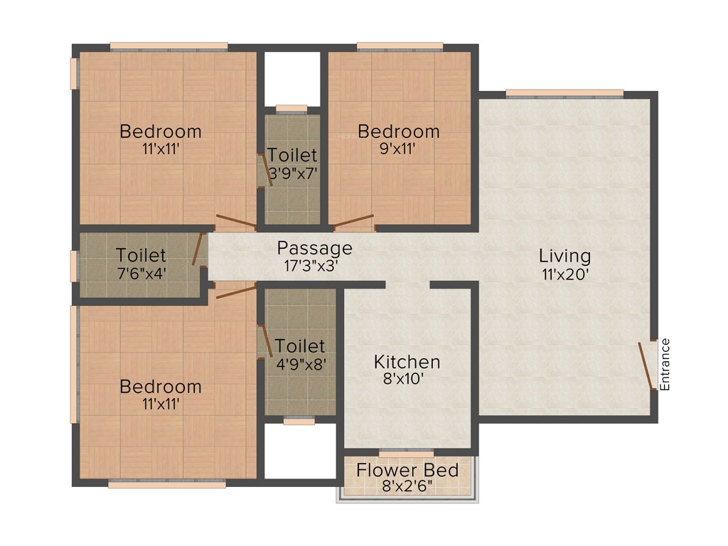 Relcon Om Malayagiri (3BHK+3T (803 sq ft) 803 sq ft)