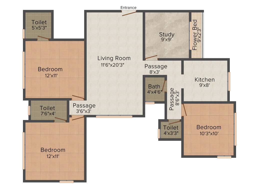 Relcon Om Malayagiri (3BHK+3T (920 sq ft) 920 sq ft)