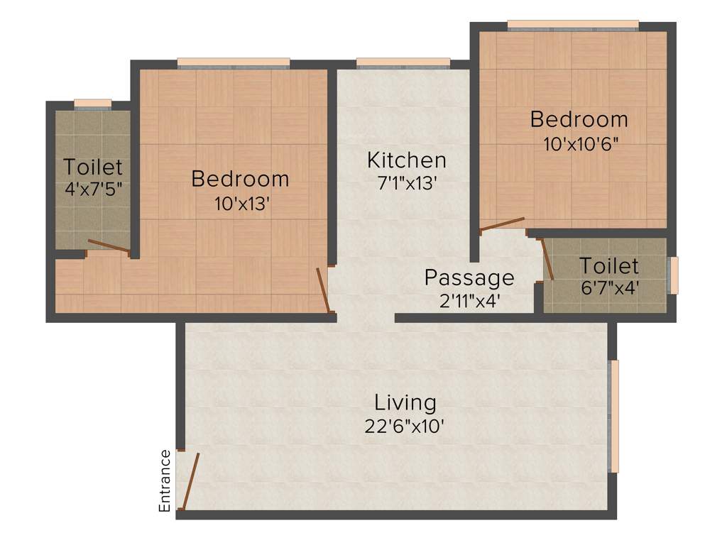 Dipti Koteshwar Darshan (2BHK+2T (645 sq ft) 645 sq ft)