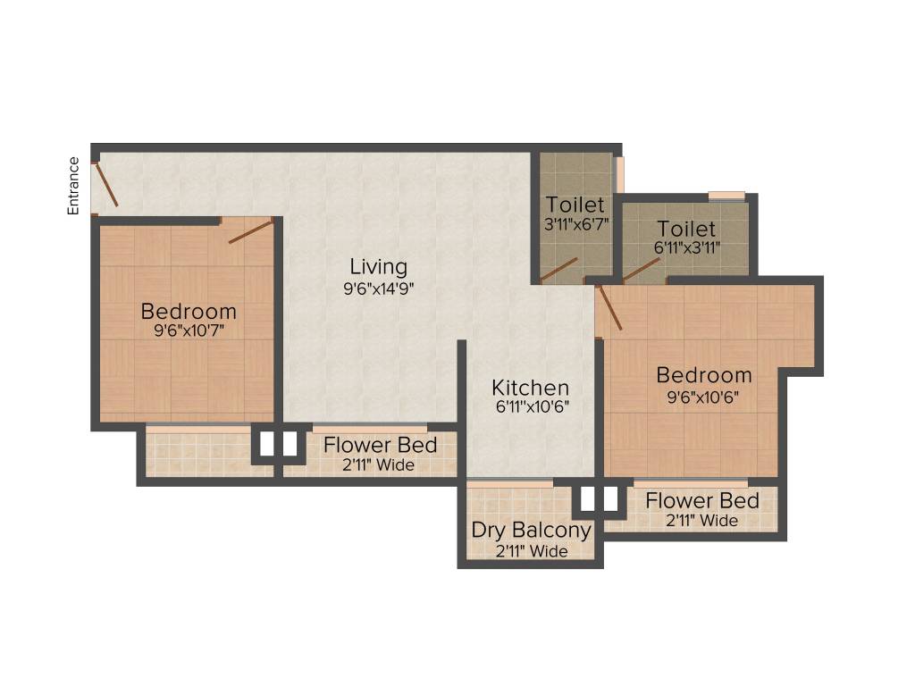 Westin Ellora Heights (2BHK+2T (960 sq ft) 960 sq ft)