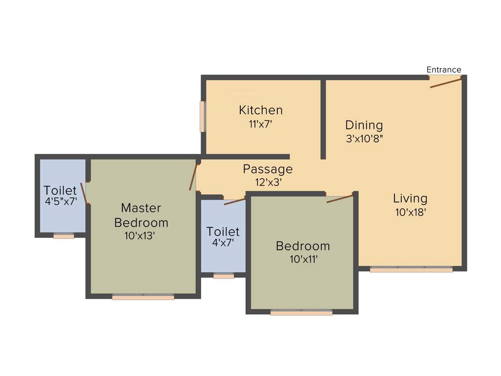 Chaitanya Jeevan Kanchan CHSL (2BHK+2T (634.96 sq ft) 634.96 sq ft)