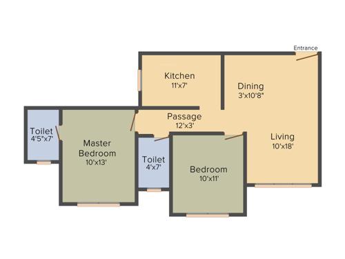 Chaitanya Jeevan Kanchan CHSL (2BHK+2T (634.96 sq ft) 634.96 sq ft) Chaitanya Jeevan Kanchan CHSL (2BHK+2T (634.96 sq ft) 634.96 sq ft)