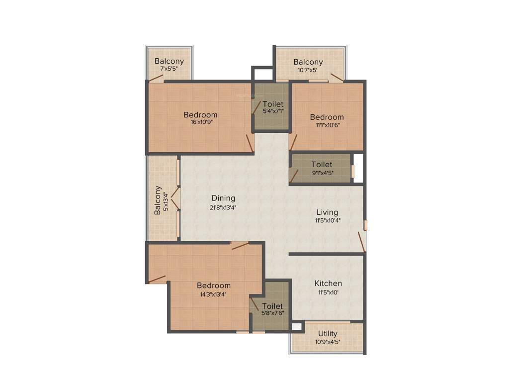 VKC Chourasia Signature (3BHK+3T (1,916 sq ft) 1916 sq ft)