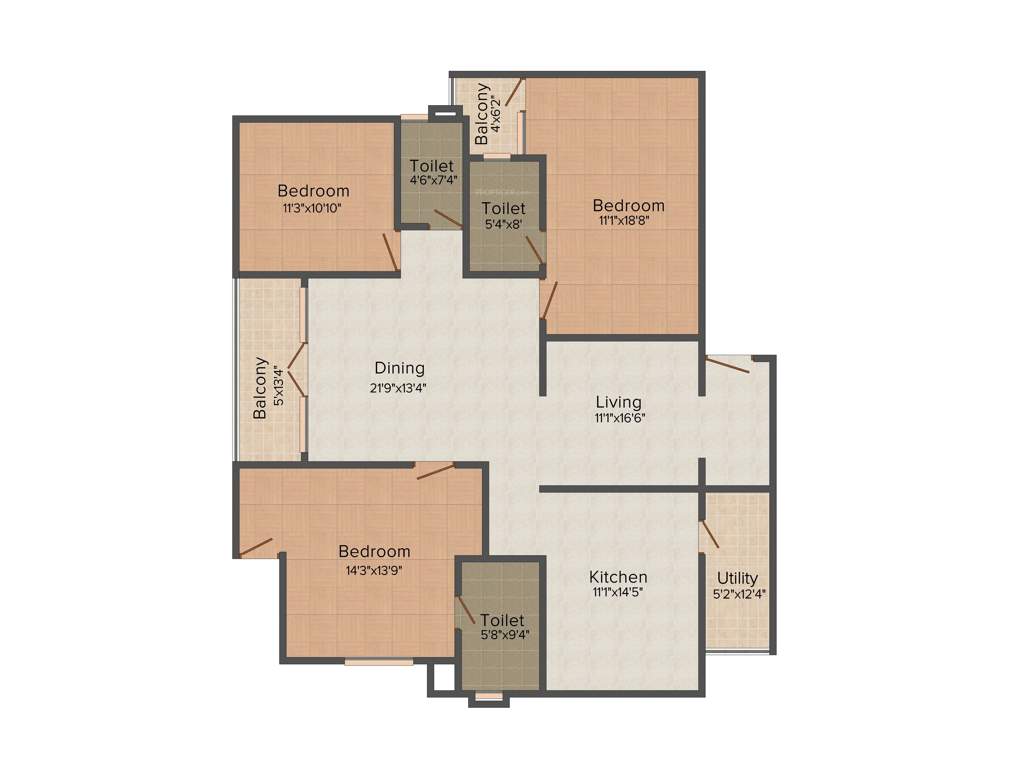 VKC Chourasia Signature (3BHK+3T (2,060 sq ft) 2060 sq ft)