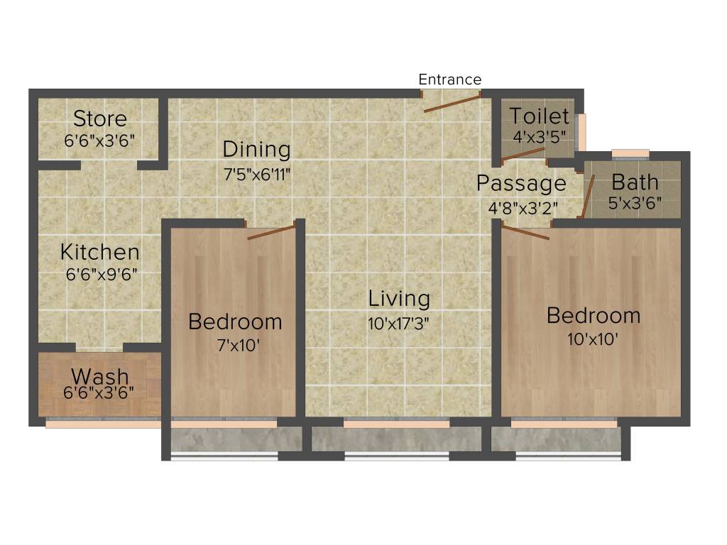 Goyal Aakash Residency (1BHK+1T (924 sq ft) + Study Room 924 sq ft) Goyal Aakash Residency (1BHK+1T (924 sq ft) + Study Room 924 sq ft)