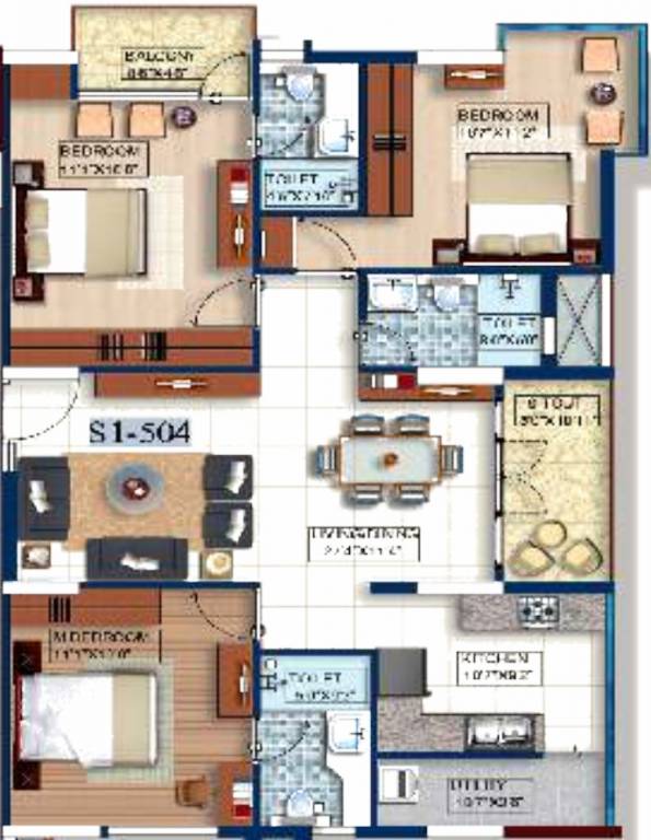 VKC Chourasia Signature (3BHK+3T (1,707 sq ft) 1707 sq ft) VKC Chourasia Signature (3BHK+3T (1,707 sq ft) 1707 sq ft)