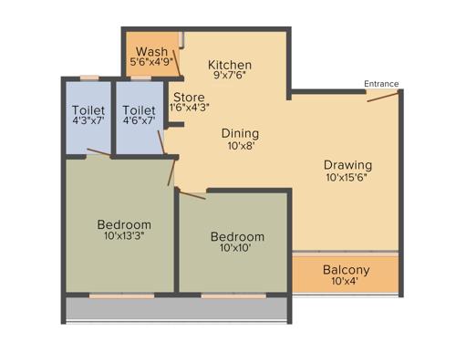 Vyapti Vandemataram Crosswind (2BHK+3T (1,152 sq ft) 1152 sq ft)