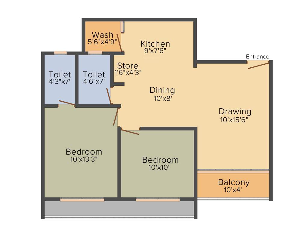 Vyapti Vandemataram Crosswind (2BHK+3T (1,152 sq ft) 1152 sq ft)